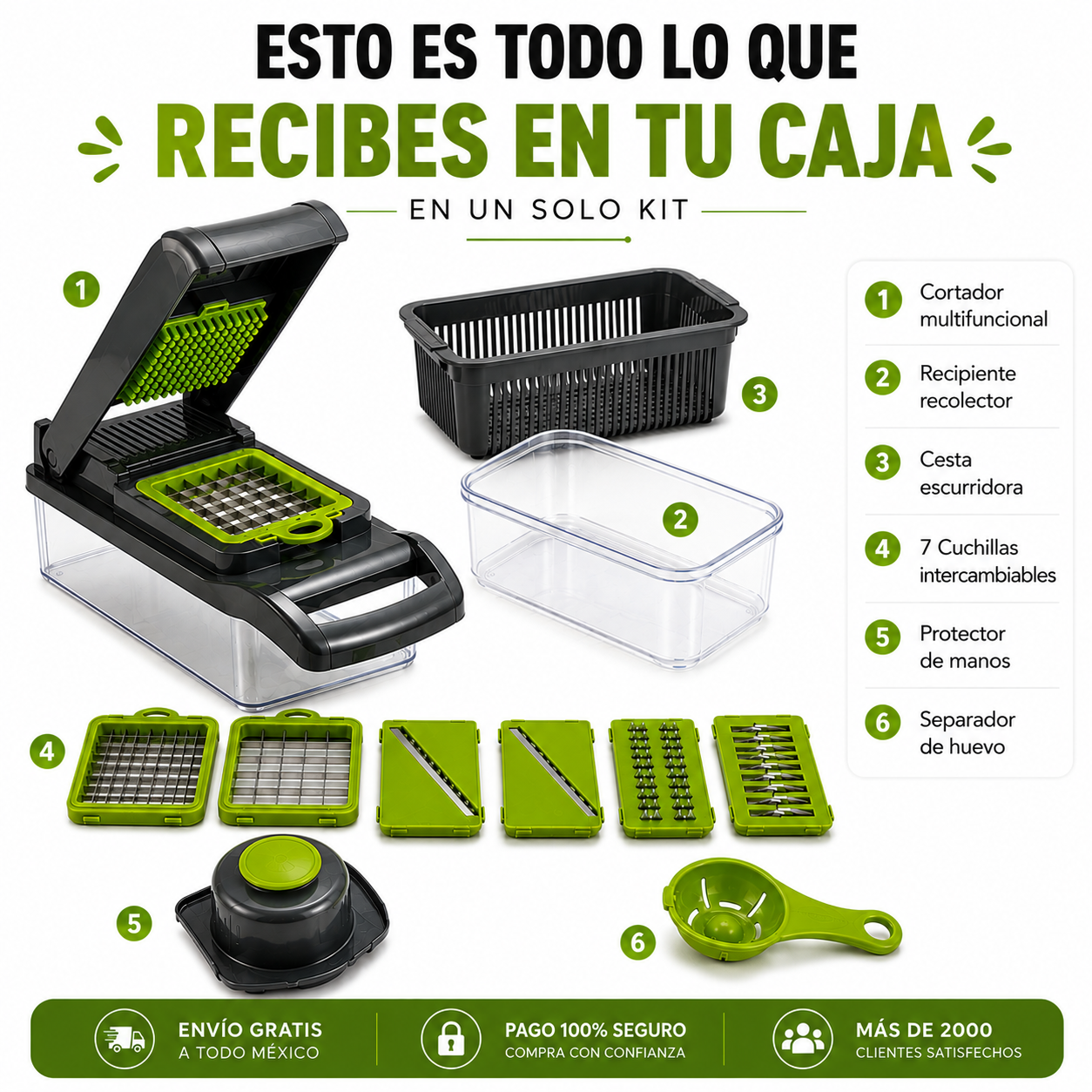 Ahorra tiempo y esfuerzo con la Cortadora Multifuncional de Cocina