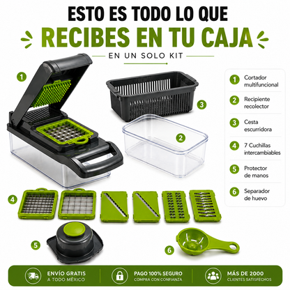 Ahorra tiempo y esfuerzo con la Cortadora Multifuncional de Cocina